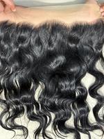 5x5 Body Wave Curly 13x4 Virgen Cutícula Alineada Raw Indian Temple HD Transparente Cierre de encaje completo Extensiones de cabello frontal