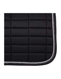 Glamour Chic GP Saddle Pad | Polyester-Cotton, Airflow Lining, 300g Polyfill & 10mm Foam, Silver <b>Cord</b> & Diamond <b>Piping</b> - Product Image 2