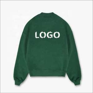 Sudadera de cuello falso lavada vintage de otoño personalizada de fabricante OEM 100% algodón ecológico de secado rápido con logotipo estampado desgastado - Product Image 1