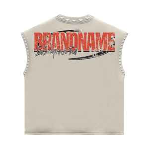 T-shirts personnalisés avec strass Pour Hommes T-shirts sans manches avec impression par sublimation pour hommes - Product Image 5
