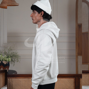 Sudadera con capucha de algodón 100% de calidad superior para hombre, sudadera holgada con cremallera, estilo informal, diseño de calle, sudadera en blanco de invierno - Product Image 4