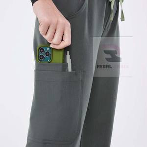 Pantalones médicos cómodos unisex de calidad superior con tela tejida con bolsillos para hombres - Product Image 6