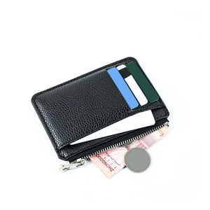 ที่ใส่บัตรหนังแท้แบบมินิมอลกระเป๋าสตางค์แบบบางพร้อมเคสบัตรเครดิตสำหรับผู้ชายและผู้หญิง - Product Image 6