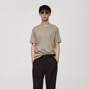 Logo personnalisé lourd de haute qualité Plan 200 Gsm Pima T-shirt en coton pour hommes T-shirt surdimensionné en coton à épaules tombantes pour hommes - Product Image 2