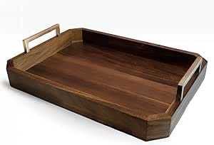 Plateau de service en bois massif fait à la main pour le thé, le café et les collations, durable et élégant avec une finition lisse pour une utilisation en cuisine - Product Image 4