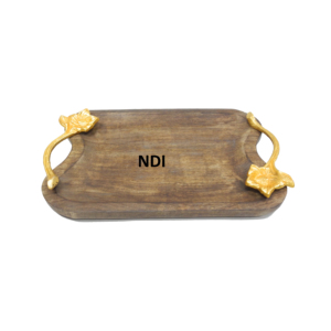 Diseño hecho a mano Acabado natural Uso de catering Bandeja para servir alimentos Calidad superior Nueva elegante Bandeja para servir de madera para frutas - Product Image 1