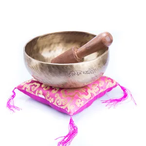 휴식과 건강한 치료를 위한 명상을 위한 Handmade 티베트 노래 그릇 보름달 노래 그릇