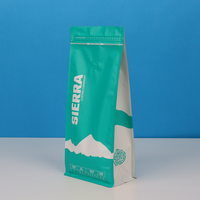 Sac de café en feuille d'aluminium à gousset latéral entièrement personnalisé avec valve ou sac de café en gros de 8oz 12oz 1lb