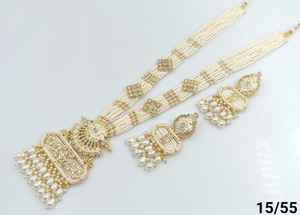 JOYERÍA DE COBRE TRADICIONAL Y DE MODA INDIA CONJUNTO DE JOYERÍA DE BODA NOVIA PARA MUJER CONJUNTO DE PENDIENTES Y COLLAR - Product Image 6