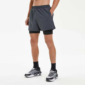 Short en maille uni de rue pour hommes personnalisé vêtements de sport en polyester spandex cargo d'été confortable et extensible de grande taille pour la course à pied cool - Product Image 1