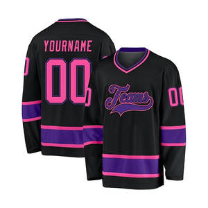 Conjunto de camiseta de hockey sobre hielo de manga larga personalizada para hombre, nombre de equipo personalizado, número cosido, servicio OEM impreso, opciones de Color personalizadas - Product Image 5