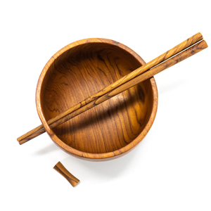 Tazón para Ramen Yami Hecho de Madera de Teca Sólida con Palillos para Restaurante u Otros Usos - Product Image 2
