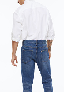 Vaqueros de mezclilla para hombre con bordado hip hop a la moda, impresión personalizada en serigrafía, transpirables y de corte recto. - Product Image 5