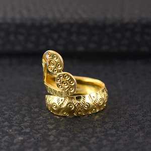 Simple Design Boho Spiral Swirl <b>Ring</b> Tribal Brass <b>Rings</b> for Women 18K Gold Plated Ethnic Statement <b>Rings</b> for Wholesale/OEM/ODM - Product Image 4