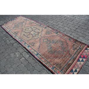 2.9x9.5 ft <b>Runner</b> Vintage Turkish Rug, <b>Red</b> Oriental Wool Rug - Product Image 2
