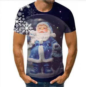 Atmungsaktive neue kunden spezifische Größe 3D für Männer in allen Farben und Größen erhältlich Neue Premium-Großhandel T-Shirt Preise Weihnachts mann