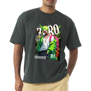 Camiseta de Hombre de Alta Calidad, 100% Algodón, Impresión Digital Sólida, Transpirable, Corte Holgado, con Logotipo Personalizado - Product Image 3