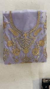 Designer Heavy Net Floor Length Gown Fully Embellished with Stonework and Lace Detailing <b>for</b> Festive Wear Available <b>for</b> Sale - Product Image 2