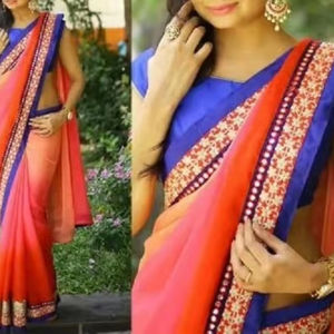 Designer indien le plus vendu élégant fantaisie Georgette Sare exclusif élégant Blouse ethnique dernier à la mode mariée fête porter femme - Product Image 1