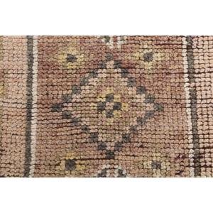 Alfombra Vintage Estilo Runner, Alfombra Turca de 2.7x10.3 pies, Alfombra de Lana a Cuadros Marrón - Product Image 3