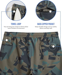 Pantalones cortos deportivos de gimnasio para hombre, nueva tendencia de verano, transpirables, de doble capa, de secado rápido, para correr al aire libre, Fitness, patrón sólido - Product Image 4