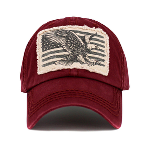 Verano Vintage desgastado lavado desgastado algodón gorra de béisbol camionero papá sombreros ajustable bandera americana gorras de malla - Product Image 1