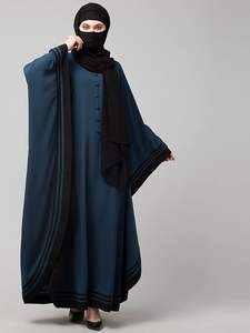 Premium Islamic Modest Long Robe for Women in Nida Fabric with Hijab Set Custom <b>Abaya</b> Style Gown Supplier - Product Image 2