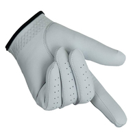 Guantes de Golf Unisex Personalizados con Logotipo, de Alta Calidad, de Piel de Oveja Cabretta, Antideslizantes, Suaves y Transpirables, con Cierre de Gancho y Bucle