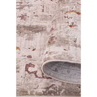 Tapis moderne TR en polypropylène-polyester doux, anti-allergique, à poils moyens, couleur beige crème Paradise, pour salon, couloir, chambre d'enfants