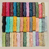 Dentelle brodée de sequins multicolores Conifer |   Bordure de sari florale arc-en-ciel de 9 mètres |   Sacs festonnés écologiques et durables en gros