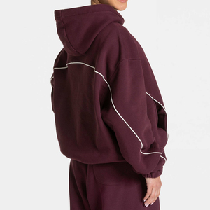 Sudadera con Capucha Extra Grande con Logotipo Personalizado al por Mayor, Conjunto Deportivo de Dos Piezas para Mujer, Ropa Deportiva Transpirable - Product Image 4