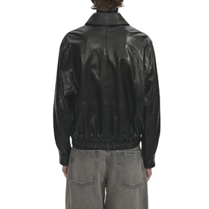 Chaqueta de Invierno para Hombre al por Mayor, Estilo Juvenil, Nueva Tendencia, Chaqueta Bomber Informal de Cuero, Chaquetas de Cuero de Oveja Genuino para Mujer - Product Image 3