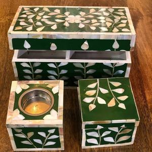 Ensemble de brûleur à encens Bakhoor de haute qualité en nacre avec parfum de fraise et boîte en acrylique pour usage religieux, style arabe - Product Image 6