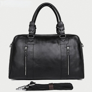 Bolsa de gimnasio de cuero genuino para hombre, bolso de viaje de lona deportiva para hombre, bolsas de lona para viaje de Fitness - Product Image 1