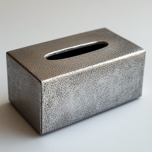 Boîte à mouchoirs multifonctionnelle industrielle moderne, construction métallique durable faite à la main, couleur et taille personnalisables pour les intérieurs tendance - Product Image 5