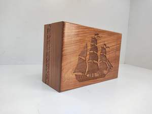Wooden Urn <b>For</b> Human <b>Ashes</b> Adult Storage <b>Box</b> Boat Design Cremation <b>For</b> <b>Ashes</b> Keepsake <b>For</b> <b>Ashes</b> - Product Image 3