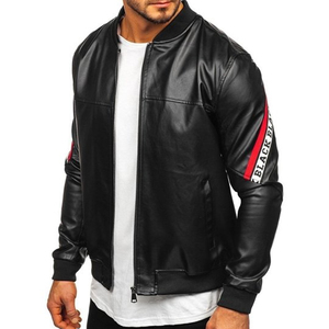 Leather <b>Jacket</b> Bomber <b>Jacket</b> OEM Custom Design Windbreaker <b>Zip</b> <b>up</b> <b>Jacket</b> Custom Logo Vintage for Men Hoody Sty - Product Image 5