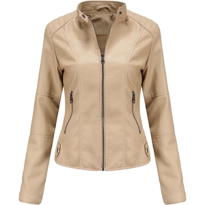 Veste en cuir pour femme d'hiver avec logo personnalisé, qualité supérieure, doublure respirante en spandex, couleur et taille personnalisées - Product Image 1