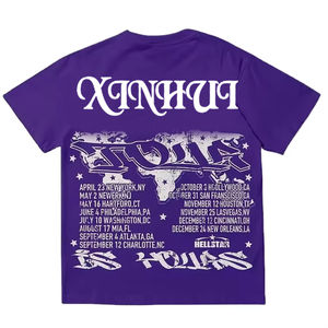 Camiseta Personalizada de Fábrica para Hombre, 100% Algodón Grueso, Estilo Hip Hop, Talla Grande, Diseño con Estampado - Product Image 4