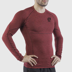 <b>Customized</b> <b>Design</b> Men's Long Sleeve O-Neck Spandex/Polyester Quick Dry Gym Training Wear <b>Compression</b> <b>Shirts</b> Knitted Letter - Product Image 4