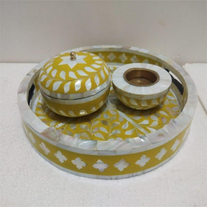 Ensemble de brûleur d'encens Bakhoor de qualité supérieure avec incrustation de nacre pour les célébrations de l'Aïd de Ramazan Thé infusé Benjoin Bergamote Parfums - Product Image 4
