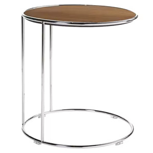 Mesa auxiliar con base metálica superior de mármol - Product Image 2