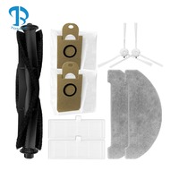 Kit de remplacement pour aspirateur robot MiWhole M8 Pro : brosse principale, brosse latérale, filtre HEPA, sac à poussière, tampon de nettoyage