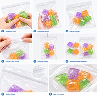 Sac auto-scellant en PVC personnalisé pour l'emballage de jouets sensoriels Squishy Nice Cube, pochette de rangement transparente réutilisable, fournisseur d'usine en gros