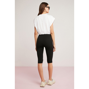 T-shirt sans manches à col rond et ourlet à boutons 100 % coton pour femme ETHIQUET Angelice - Product Image 5
