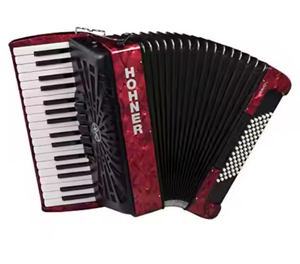 หีบเพลง HOHNER Bravo III 72พร้อมด้วยสีน้ำเงินที่เป่าลมสีดำ - Product Image 1