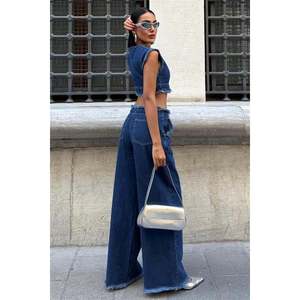 Conjunto de Top Corto de Mezclilla con Detalle de Borlas, Elemento de Moda 10225 - Product Image 5