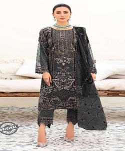 Costume de guerre pakistanaise Kameez Dubai Abaya pour femmes musulmanes 3 pièces élégante robe modeste en lin hiver Abaya turque musulmane - Product Image 2