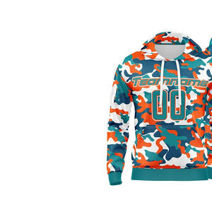 Sudadera con Capucha de Camuflaje Sublimado, Naranja, Verde, Azul, Sudadera con Capucha de Camuflaje, Ropa de Equipo Personalizada, Logotipo Personalizado, Hombre, Mujer, OEM - Product Image 2