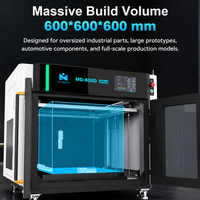Imprimante 3D Mingda MD-600D Ultra Dual pour pièces automobiles, extrudeuse haute vitesse, grande imprimante 3D pour pièces automobiles 1000 mm
